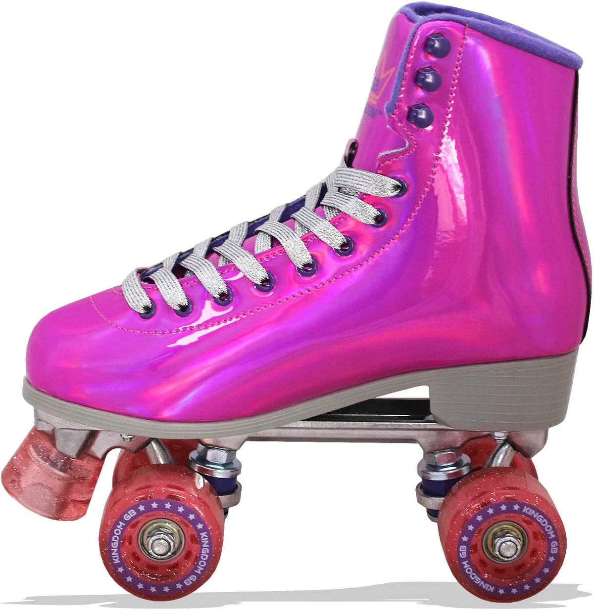 Kingdom GB Impulse Quad Roller Skates Holographic Purple