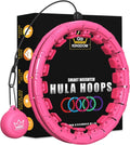 Kingdom GB Smart Weighted Hula Hoop Ring Weight Loss 360 Degree Exercise Waist Fitness Massage Pink