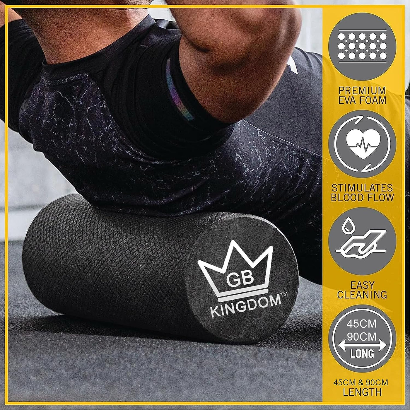 Foam EVA Roller 90cm Black