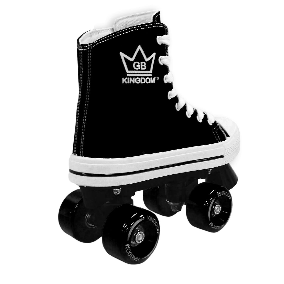 Kingdom GB HI-PE Canvas Quad Roller Skates Black