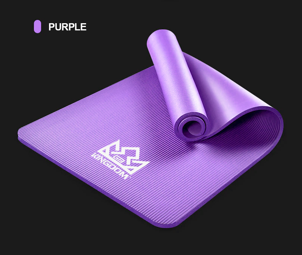 Kingdom Supreme+ 20mm Extra Thick NBR Foam Exercise Yoga Mat with Carry Strap Purple