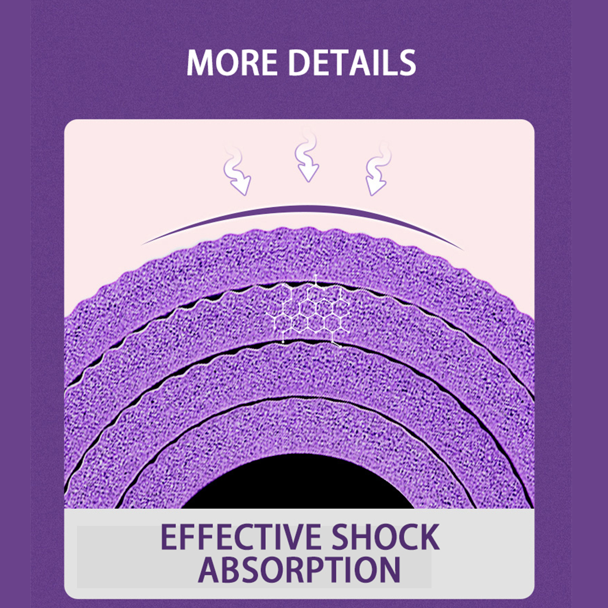 Kingdom Supreme+ 20mm Extra Thick NBR Foam Exercise Yoga Mat with Mesh Carry Bag, Strap & Resistance Band Purple