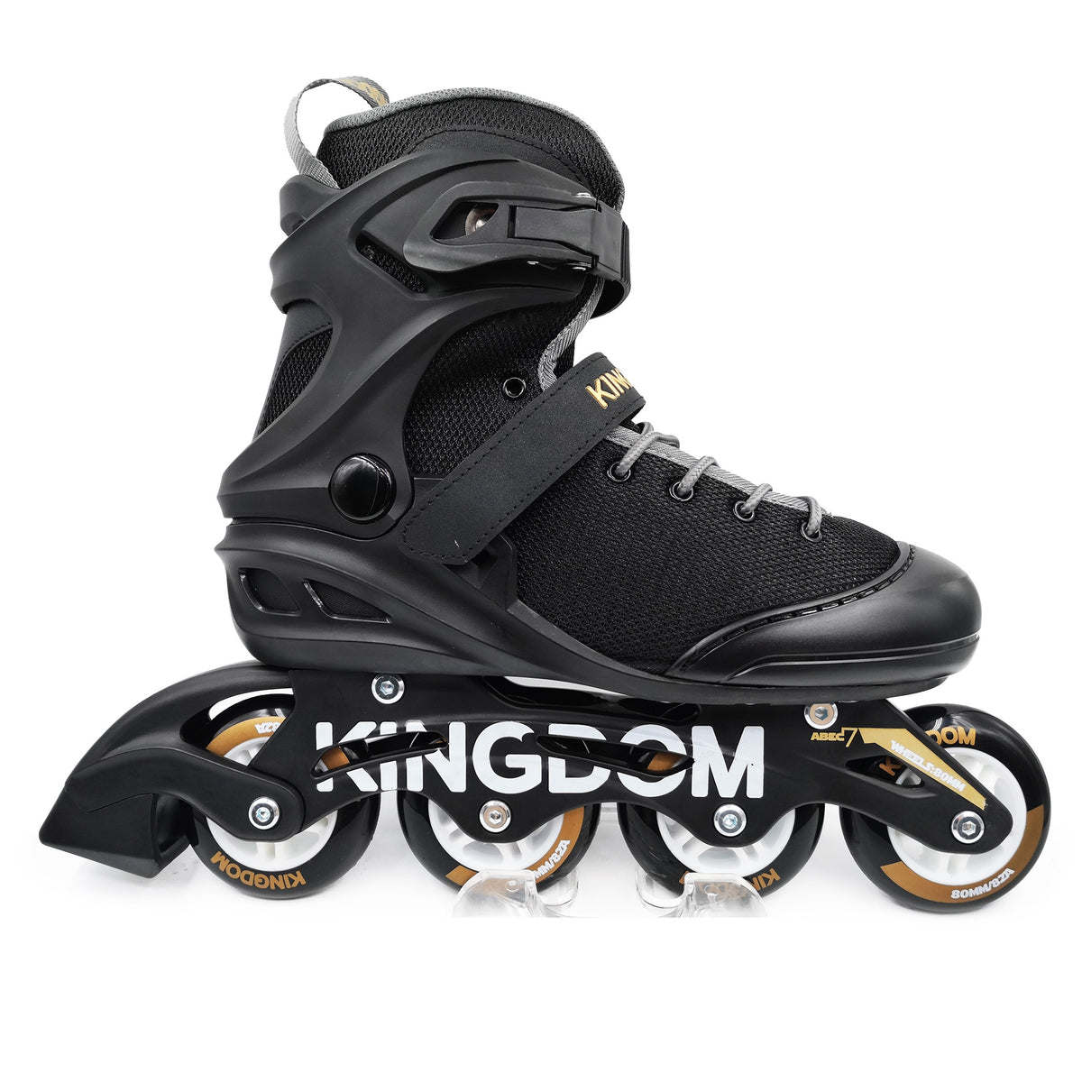 Kingdom GB R40 Rage Inline Roller Skates Black Gold