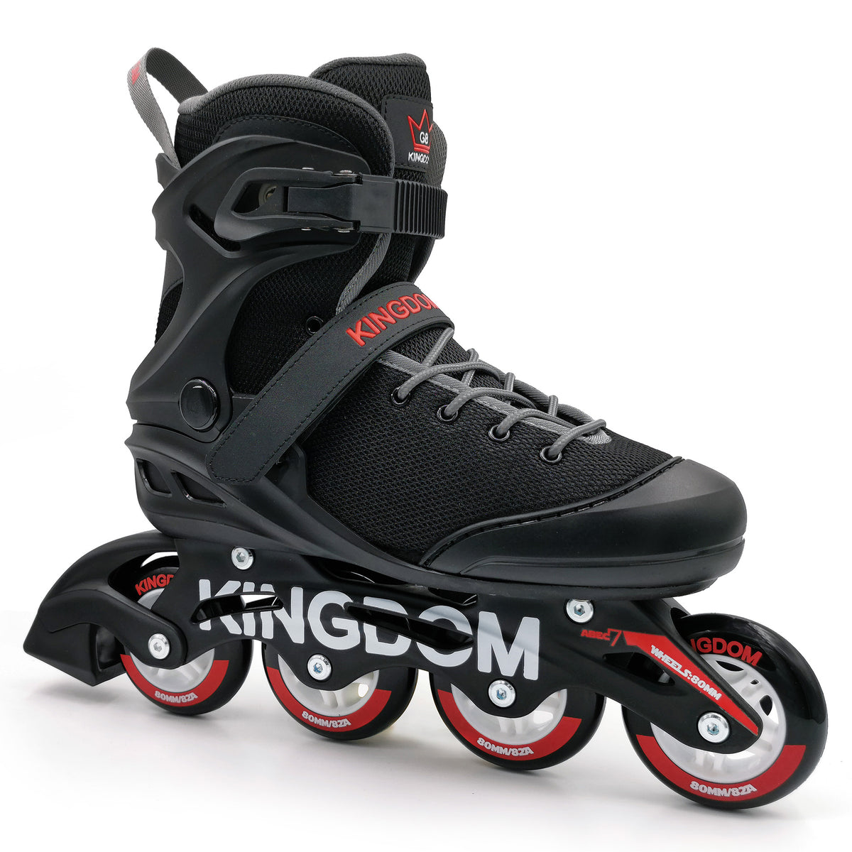 Kingdom GB R40 Rage Inline Roller Skates Black Red