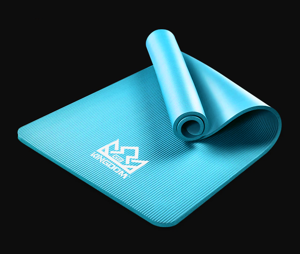Kingdom Supreme+ 20mm Extra Thick NBR Foam Exercise Yoga Mat with Carry Strap Turquoise Blue