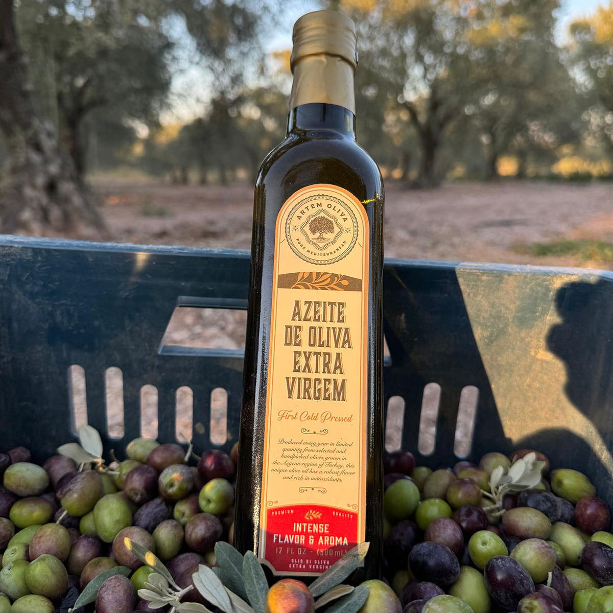 Artem Oliva® Early Harvest Extra Virgin Olive Oil EVOO Cold Pressed Olives High Ployphenol From Aegean Izmir Turkey 500ml
