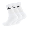 Kappa 3 Pair Pack Everyday Crew Sports Socks Mens Cotton White Black Grey